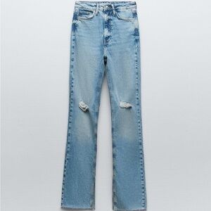 Zara Light Blue Distressed Women's Jeans